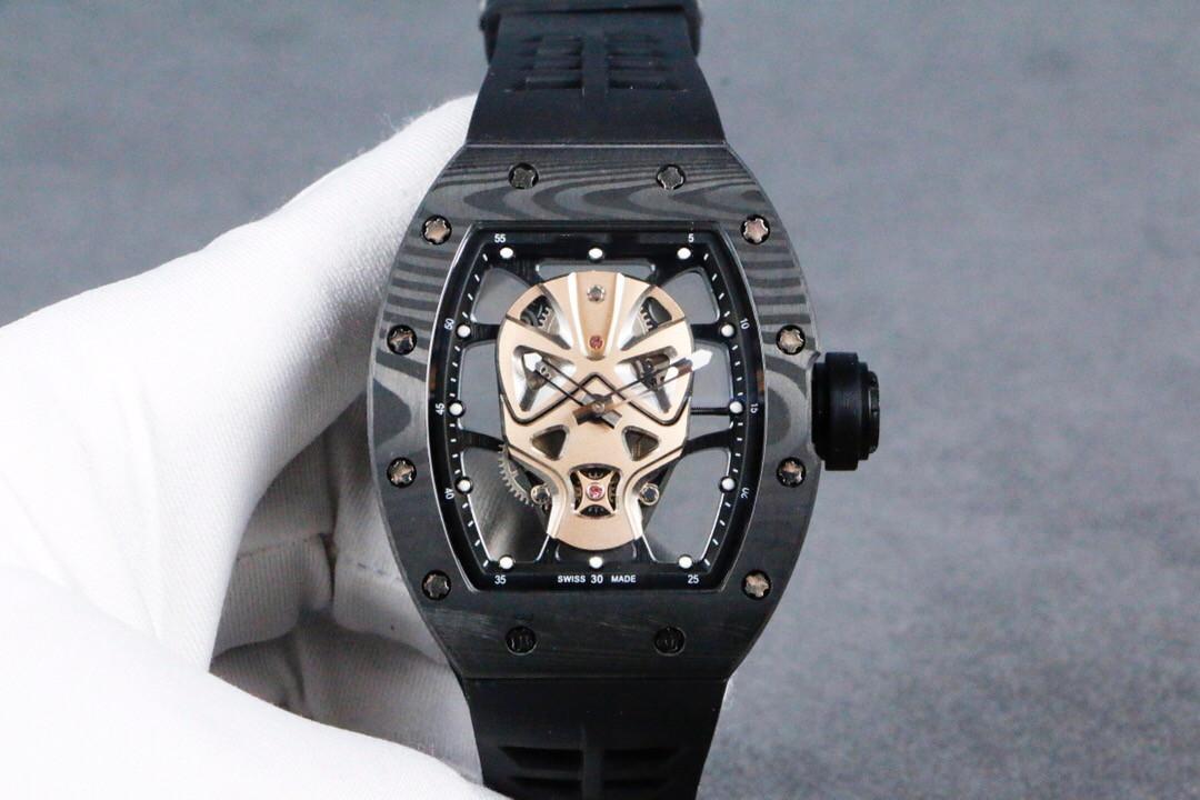 rm052 watch animation adds thriller black irregular textured carbon fiber case titanium, Slivery;brown
rm052 watch animation adds thriller black irregular textured carbon fiber case titanium, Slivery;brown