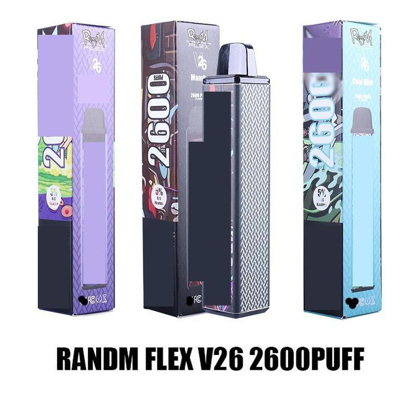 Original QST Randm Flex Disposable E cigarettes Device Kit 2600 Puffs 1000mAh Battery Prefilled 8.5ml Pod Vape Stick VAPOR Pen Plus 100% Aut
Original QST Randm Flex Disposable E cigarettes Device Kit 2600 Puffs 1000mAh Battery Prefilled 8.5ml Pod Vape Stick VAPOR Pen Plus 100% Aut