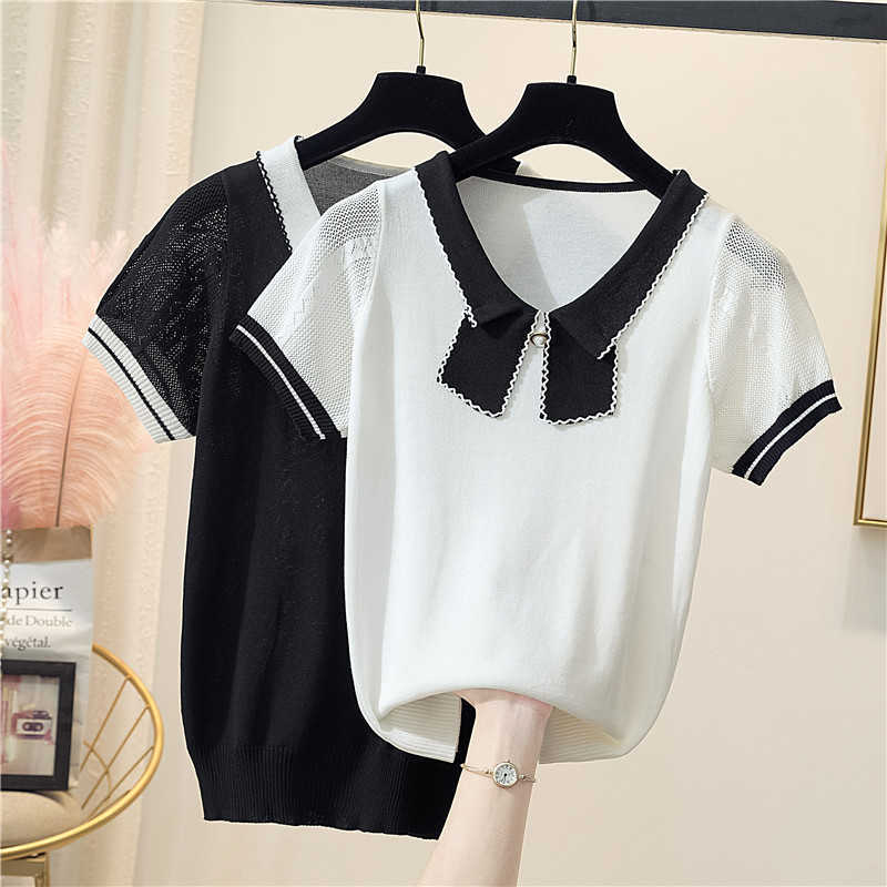 Women Knitted Short Sleeve Cropped Sweaters Cardigans Lady Short Single-Breasted Sweater Shirt Crop Top for Female 210604, Black
Women Knitted Short Sleeve Cropped Sweaters Cardigans Lady Short Single-Breasted Sweater Shirt Crop Top for Female 210604, Black