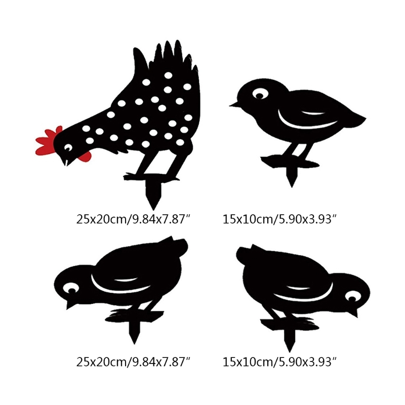 1 Pc Kip Haan Kip Tuin Stakes Yard Art Acryl Garden Outside Decor 40JA