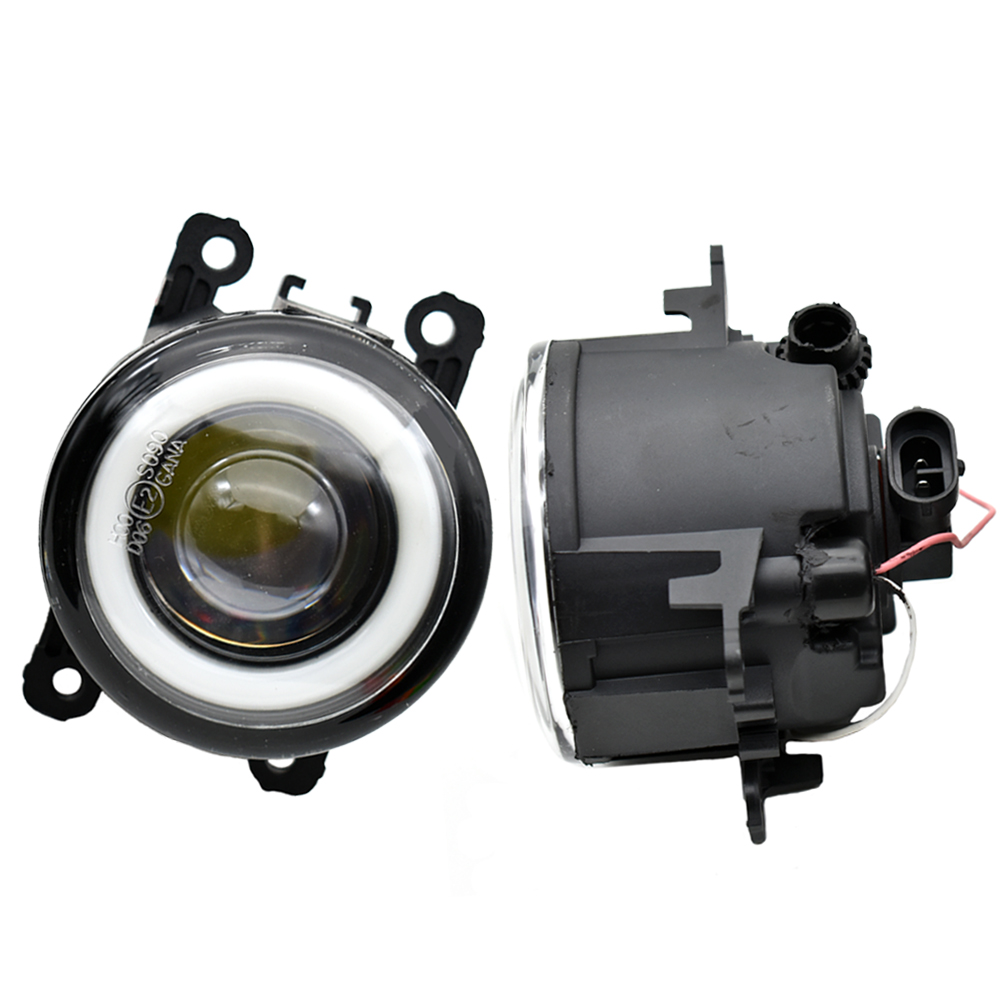 2x Car LED Bulb Front Fog Light Angel Eye DRL Daytime Running 12V For Mitsubishi Triton ML MN 2006-2015