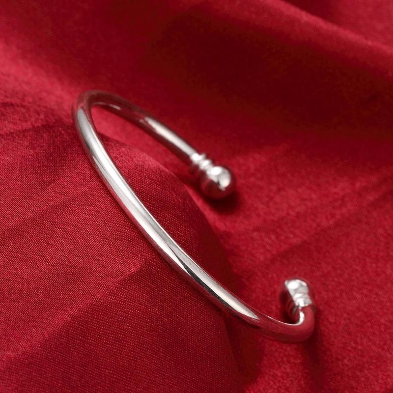 Bangle Men's Jewelry 925 Sterling Silver Cuff Bracelets Simple Double Beads Bangles Bracelet For Women Wedding Gift
Bangle Men's Jewelry 925 Sterling Silver Cuff Bracelets Simple Double Beads Bangles Bracelet For Women Wedding Gift