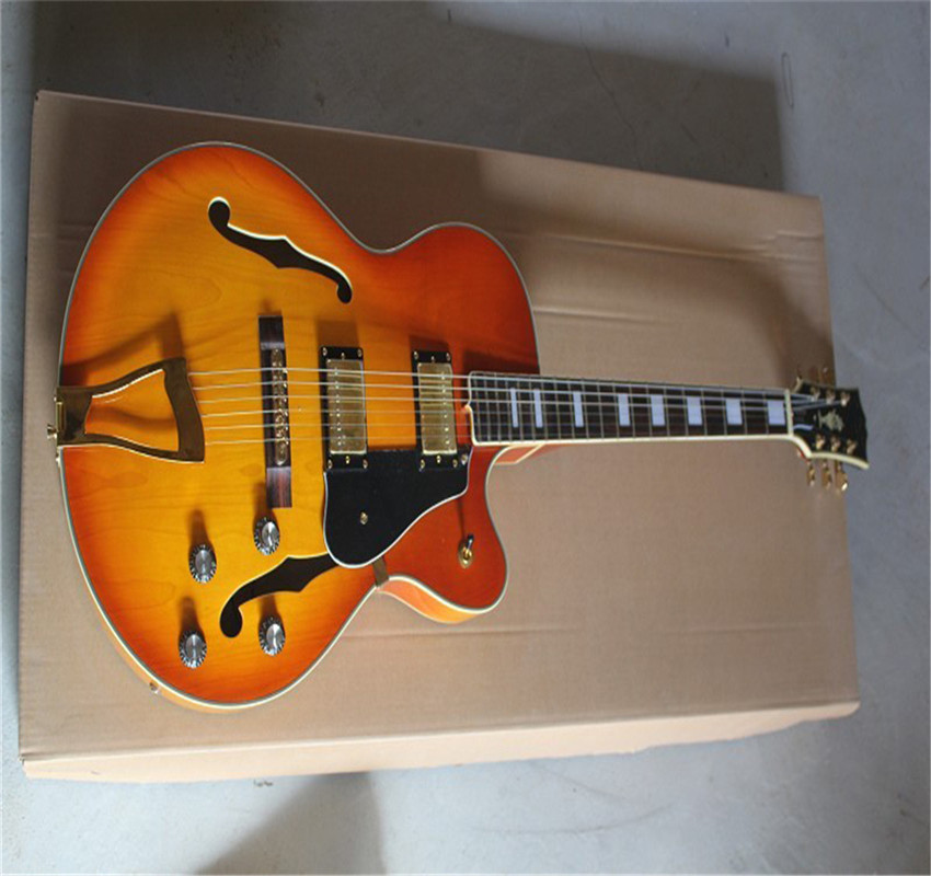 2021 wholesale L-5custom golden hollow jazz electric pickups big rocker guitar
2021 wholesale L-5custom golden hollow jazz electric pickups big rocker guitar