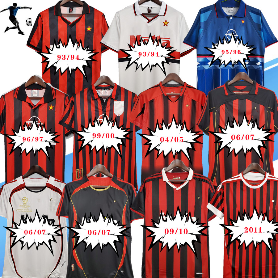 1993 1994 1995 96 97 06 07 Retro Soccer Jerseys home away WEAH BAGGIO BARESI Shevchenko KAKA RONALDO GILARDINO 99 00 11 12 14 15 Third classic vintage football shirt, 99/00 home
1993 1994 1995 96 97 06 07 Retro Soccer Jerseys home away WEAH BAGGIO BARESI Shevchenko KAKA RONALDO GILARDINO 99 00 11 12 14 15 Third classic vintage football shirt, 99/00 home