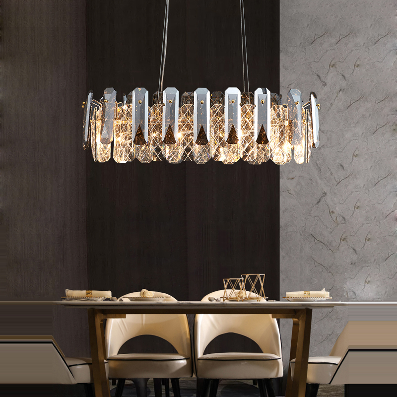 Modern LED Crystal Oval Smoky Grey Desinger Chandelier Lighting Hanging Lamps Suspension Lights Luminaire Lampen For Living Room Foyer
Modern LED Crystal Oval Smoky Grey Desinger Chandelier Lighting Hanging Lamps Suspension Lights Luminaire Lampen For Living Room Foyer