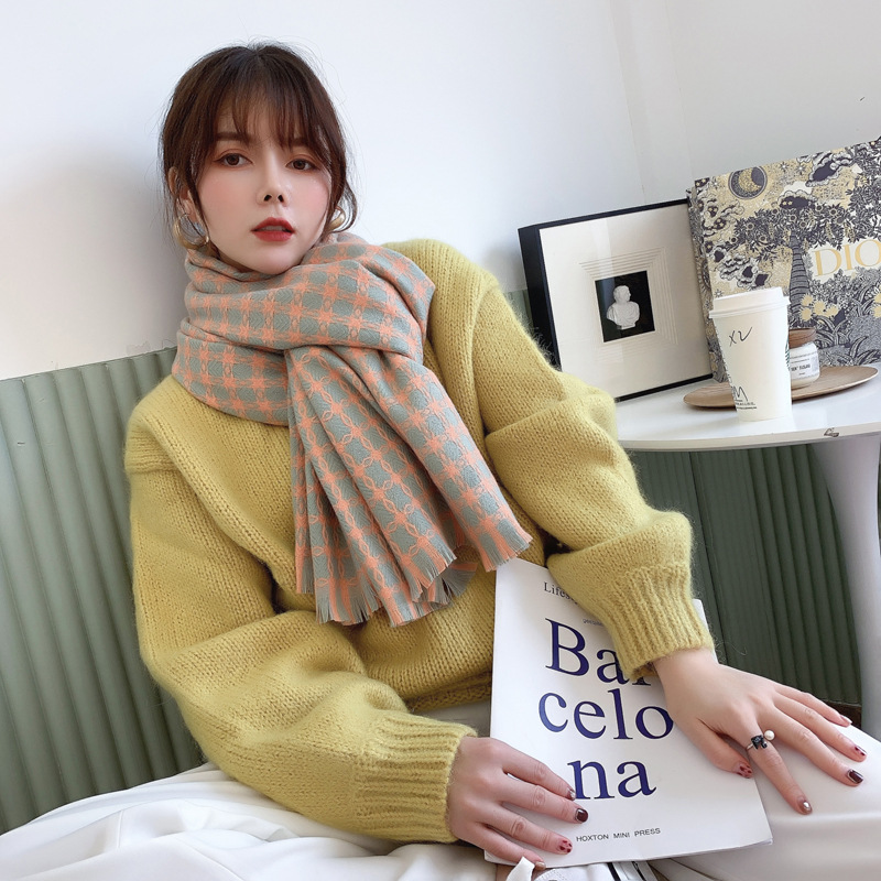 Autumn and Winter New Womens Scarf Diamond Plaid Knitted Warm Scarf Thickened Scarf Wholesale
Autumn and Winter New Womens Scarf Diamond Plaid Knitted Warm Scarf Thickened Scarf Wholesale
