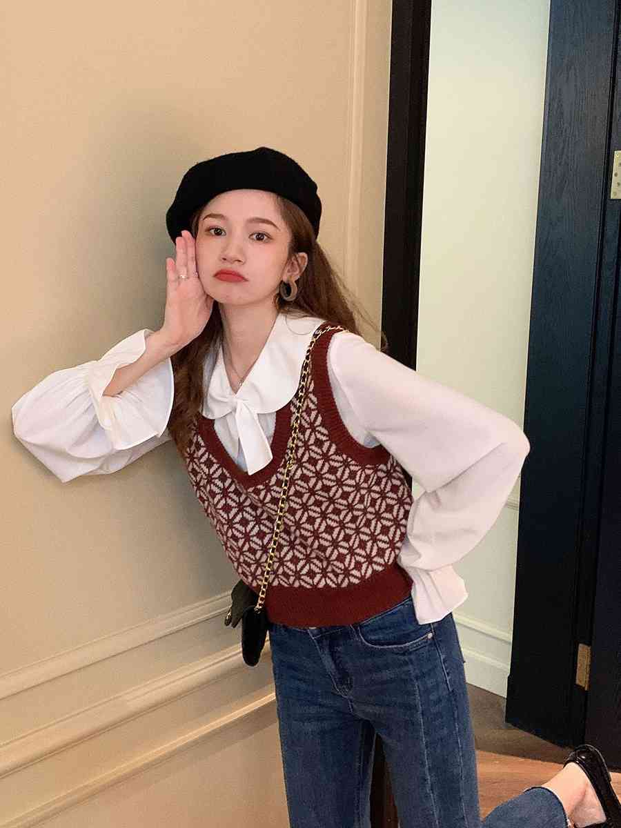 Chiffon Blouse Women Casual Bow Peter Pan Collar Long Sleeve Chiffon Shirt Female Office Lady Korean Tops Autumn Clothing 210521
