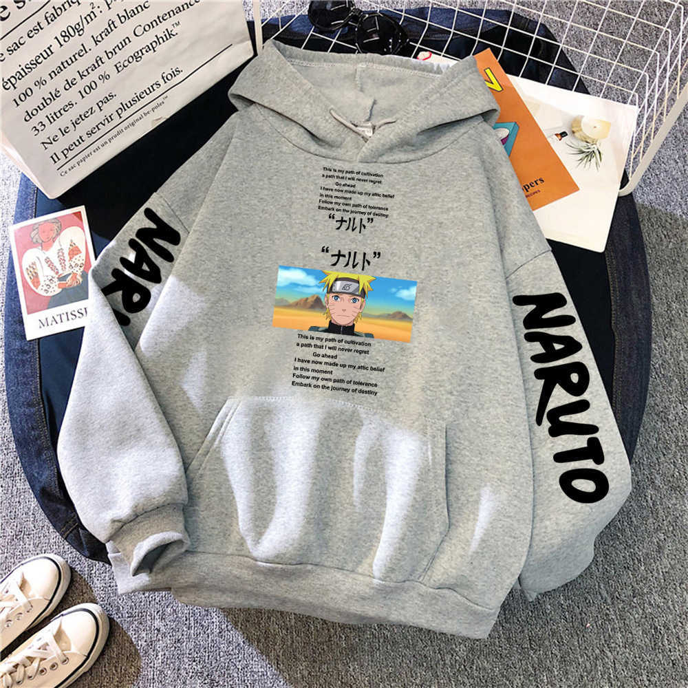 Oversized Hoodie Anime Sweatshirt Uzumaki Akatsuki Sakura Kakashi Sasuke Hinata Hyuga Harajuku Sweatshirts Boys/Girls Clothes Y0804