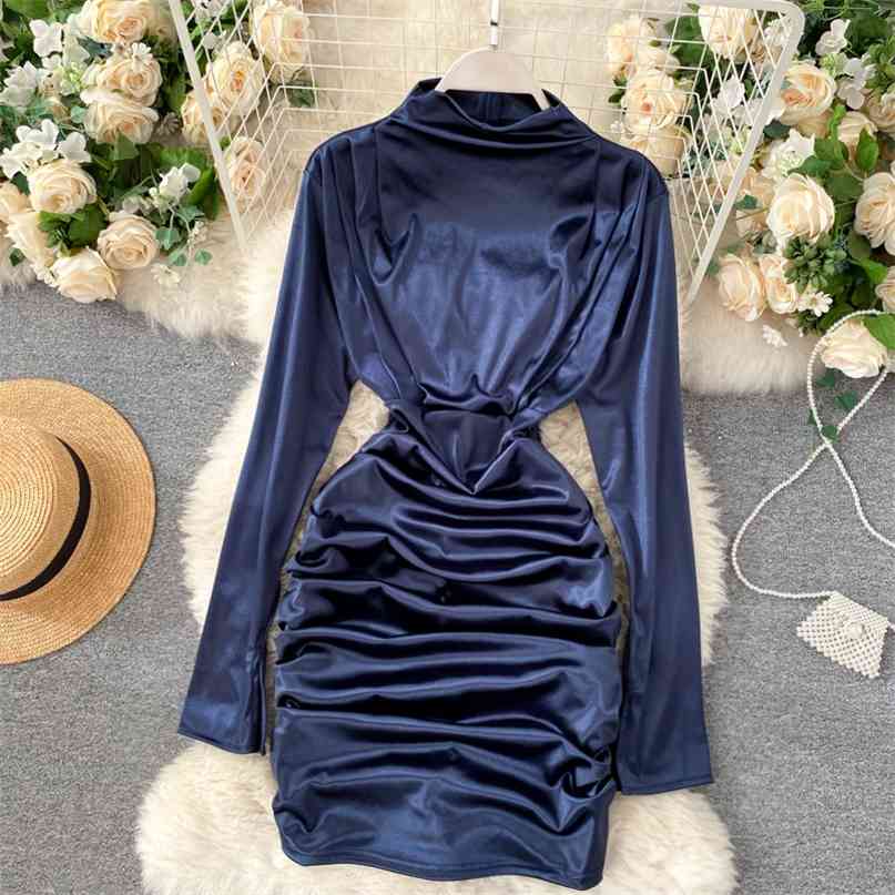 Women stand collar long sleeve pleated mini dress sexy club party bodycon elegant autumn female night out vestidos 210603, Red
Women stand collar long sleeve pleated mini dress sexy club party bodycon elegant autumn female night out vestidos 210603, Red