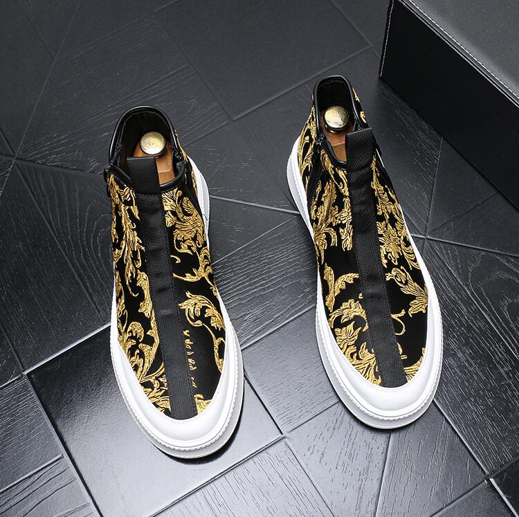 New Men's Yellow Embroidery Thick Bottom Causal Loafers Flat Shoes Hip Hop Zapatos Hombre Sneakers Ankle Boots
New Men's Yellow Embroidery Thick Bottom Causal Loafers Flat Shoes Hip Hop Zapatos Hombre Sneakers Ankle Boots