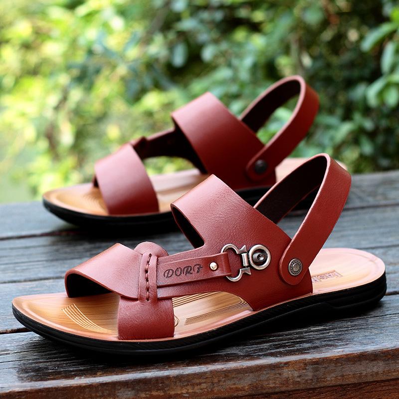 Sandals Summer 2021 Men's Open-toe Are Lightweight, Comfortable And Wear-resistant Anti-skid Trend Beach Shoes Slippers