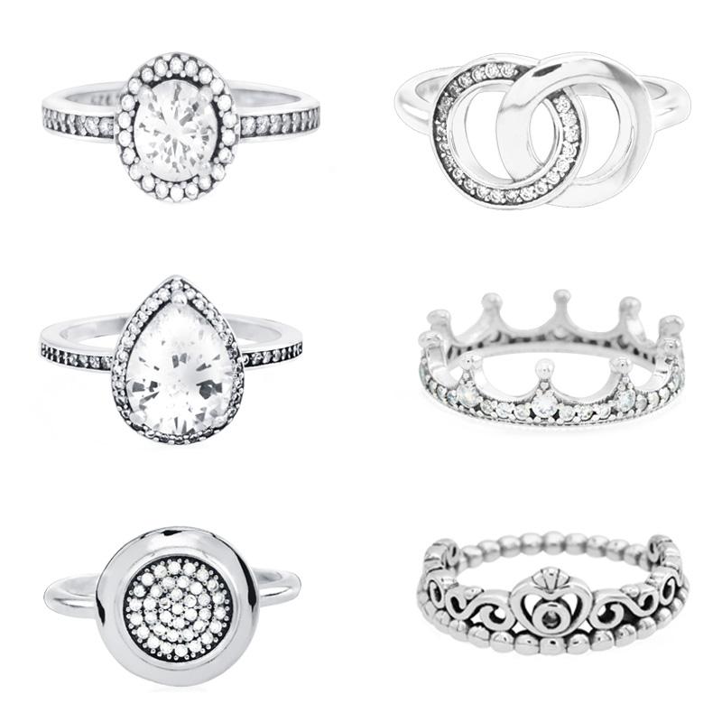 Cluster Rings Special Offer Genuine 925 Sterling Silver 12 Styles Fashion Cubic Zirconia Princess Tiara Crown For Women Engagement
Cluster Rings Special Offer Genuine 925 Sterling Silver 12 Styles Fashion Cubic Zirconia Princess Tiara Crown For Women Engagement