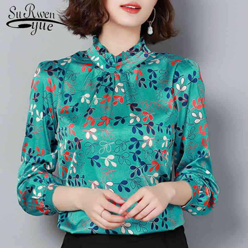 Fashion Silk Blouse Women Long Sleeve Tops and Autumn Print Turtleneck Plus Size Clothing 6490 50 210521, Pink
Fashion Silk Blouse Women Long Sleeve Tops and Autumn Print Turtleneck Plus Size Clothing 6490 50 210521, Pink