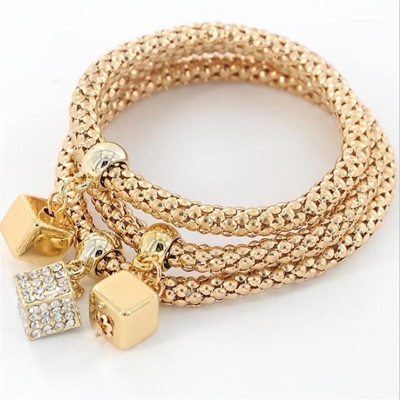 Bangle 1 Set Vintage Designer Rhinestones Gold Color Charm Smooth Cube Square Bracelet Popcorn Chain Jewelry For Women 55mm1
Bangle 1 Set Vintage Designer Rhinestones Gold Color Charm Smooth Cube Square Bracelet Popcorn Chain Jewelry For Women 55mm1