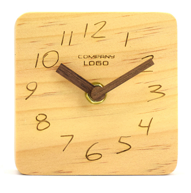 The latest table clocks, creative solid wood alarm clock, stylish wooden needles, silent small logs, many styles to choose from