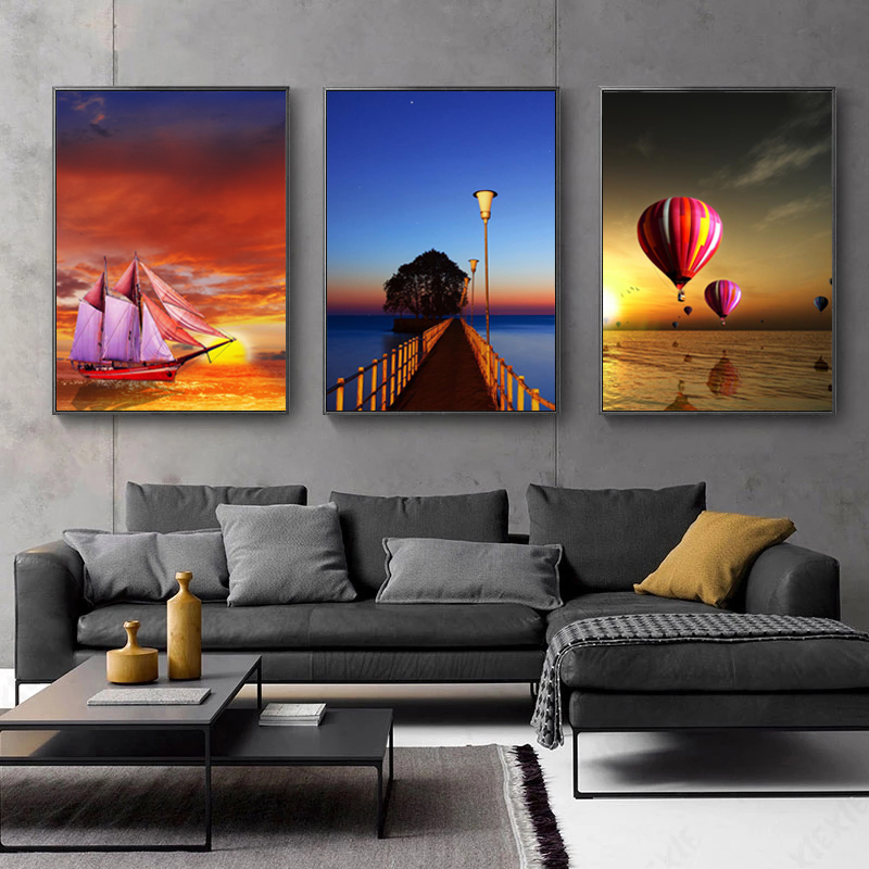 Landscape Poster Ship Sailboat Pictures Canvas Painting Modern Home Decor Wall Art for Living Room Bridge Hot Air Balloon Prints
Landscape Poster Ship Sailboat Pictures Canvas Painting Modern Home Decor Wall Art for Living Room Bridge Hot Air Balloon Prints