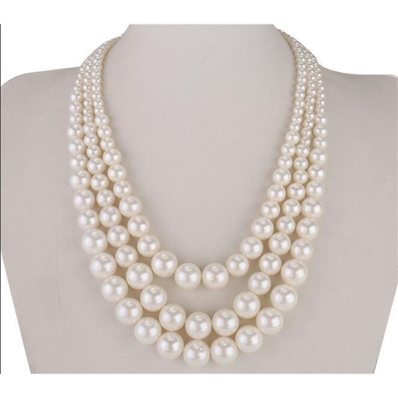 Woman jewelry 3 rows necklace 6-12mm round bead Bright White Natural SOUTH SEA SHELL PEARL NECKLACE 18'' 45cm
Woman jewelry 3 rows necklace 6-12mm round bead Bright White Natural SOUTH SEA SHELL PEARL NECKLACE 18'' 45cm
