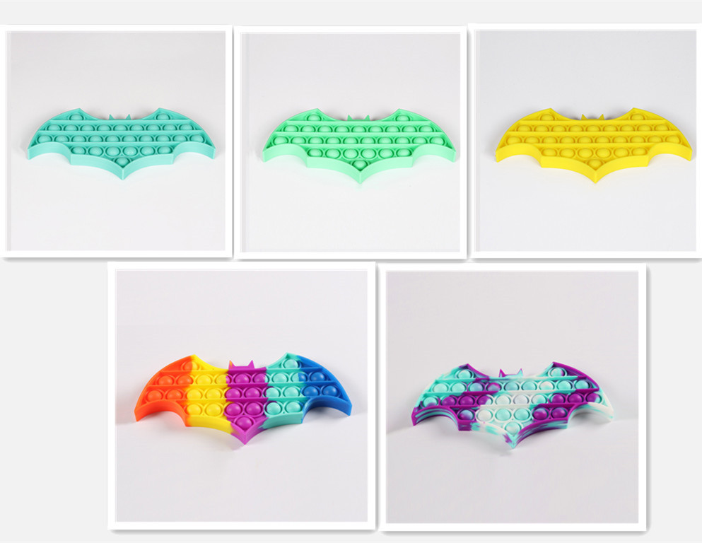 12*20CM Size Push its Pops Fidget Decompression Toys Colorful Bat Characteristic Popper Bubble Fingertip Sensory Toy for Children Gifts
12*20CM Size Push its Pops Fidget Decompression Toys Colorful Bat Characteristic Popper Bubble Fingertip Sensory Toy for Children Gifts