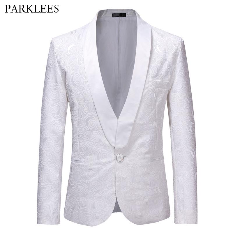 Men' Suits & Blazers White Rose Floral Blazer Men Slim Fit Single Button Jacket Party Stage Singer Costume Homme Business Casual
Men' Suits & Blazers White Rose Floral Blazer Men Slim Fit Single Button Jacket Party Stage Singer Costume Homme Business Casual