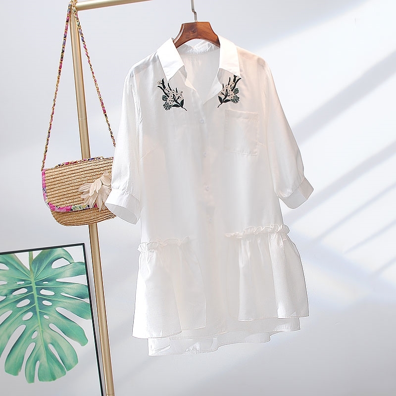 VANOVICH Dress Women Summer Chiffon Fashion Casual Ladies Lapel Korean Style Wild Clothing 210615, White
VANOVICH Dress Women Summer Chiffon Fashion Casual Ladies Lapel Korean Style Wild Clothing 210615, White