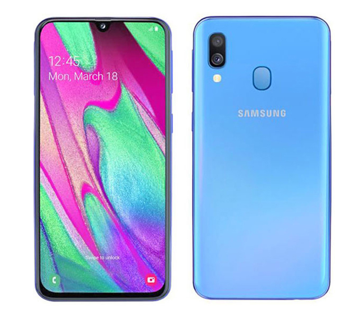Samsung Galaxy A40 A405F Mobile Phone4GB RAM 64GB ROM 5.9" NFC Original Cell Phone Dual SIM, Blue
Samsung Galaxy A40 A405F Mobile Phone4GB RAM 64GB ROM 5.9" NFC Original Cell Phone Dual SIM, Blue