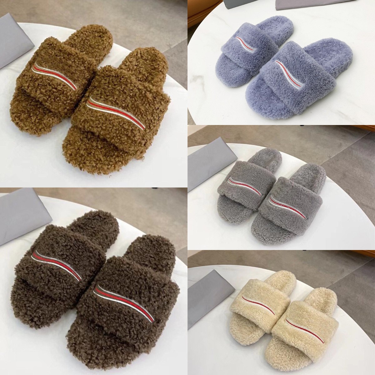 Trendy Wool Slippers Women Solid Color Embroidery Flip Flop Winter Original Rubber Non-slip Wear-Resistant Bottom Autumn Sheep Leather Dupe, Black
Trendy Wool Slippers Women Solid Color Embroidery Flip Flop Winter Original Rubber Non-slip Wear-Resistant Bottom Autumn Sheep Leather Dupe, Black