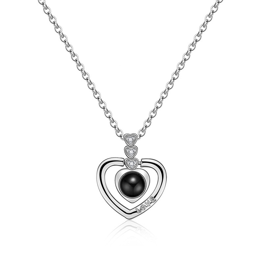 Women Copper Heart Pendant Necklaces 100 Languages I Love You Projection Necklace Memory Projection Neck Chains Fashion Jewelry
Women Copper Heart Pendant Necklaces 100 Languages I Love You Projection Necklace Memory Projection Neck Chains Fashion Jewelry