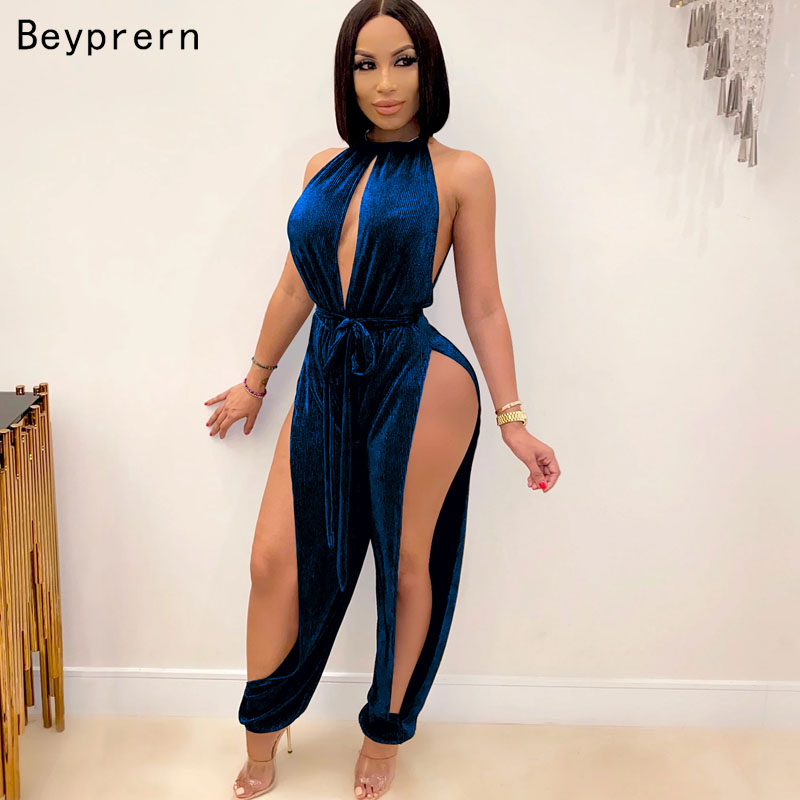 Beyprern Beautiful High Slit Open Leg Jumpsuit Sexy Rompers Womens Sleeveless Hollow Out Corduroy Belted Jumpsuits Club Overalls, Black
Beyprern Beautiful High Slit Open Leg Jumpsuit Sexy Rompers Womens Sleeveless Hollow Out Corduroy Belted Jumpsuits Club Overalls, Black