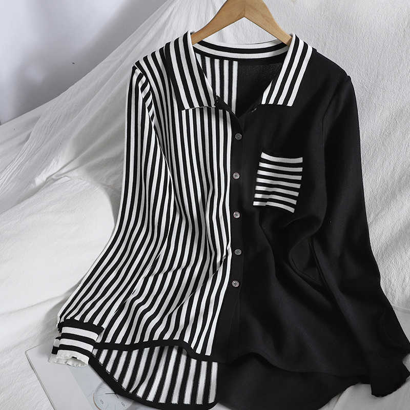 VANOVICH Summer and Spring Fashion Women Shirts Cardigan Long Sleeve Ladies Blouses Tops Pocket Korean Style 210615