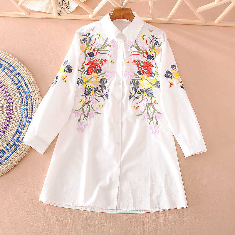 VANOVICH Pluz Size Blouses and Tops Female Spring Long-sleeved Wild Cotton Embroidery Women Clothing 210615, White
VANOVICH Pluz Size Blouses and Tops Female Spring Long-sleeved Wild Cotton Embroidery Women Clothing 210615, White