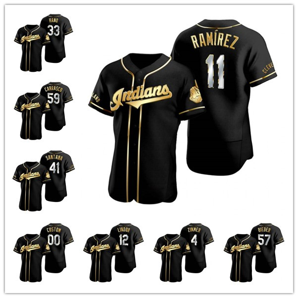 Indians MEN WOMEN YOUTH 12 Francisco Lindor 52 Mike Clevinger Cleveland Black Golden Edition Authentic baseball Jersey
Indians MEN WOMEN YOUTH 12 Francisco Lindor 52 Mike Clevinger Cleveland Black Golden Edition Authentic baseball Jersey
