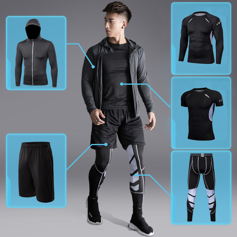 Mens Training Sportswear Set Gym Fitness Compression Sport Suit Jogging Tight Tracksuits Quick Dry Sports Wear Fit Clothes, Black;blue
Mens Training Sportswear Set Gym Fitness Compression Sport Suit Jogging Tight Tracksuits Quick Dry Sports Wear Fit Clothes, Black;blue