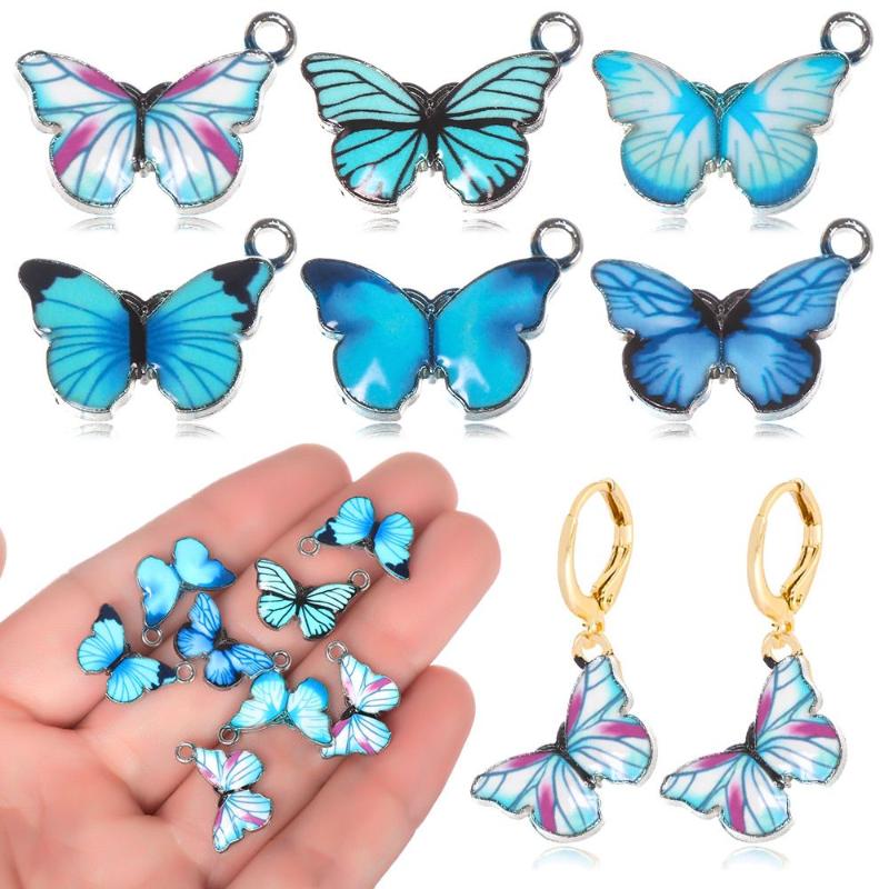 Charms 10PCS Gift Earrings Accessories Making DIY Material Butterfly Animal Pendants Handmade Jewelry Blue Enamel, Bronze;silver
Charms 10PCS Gift Earrings Accessories Making DIY Material Butterfly Animal Pendants Handmade Jewelry Blue Enamel, Bronze;silver