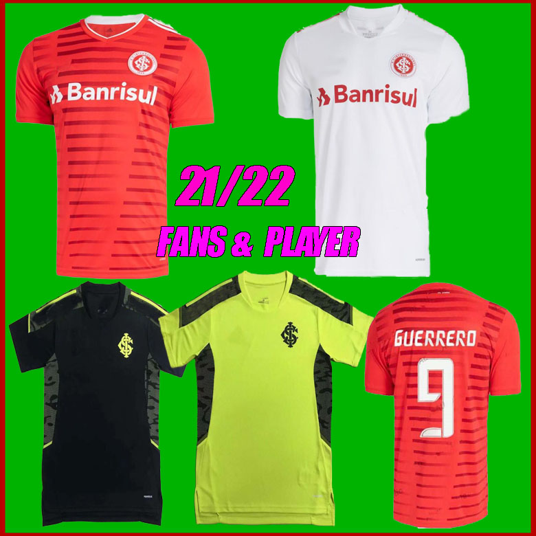 fans+player 2021 S.C. Internacional TAISON soccer jerseys 21 22 away YURI ALBERTO GUERRERD PATRICK PEGLOW goalkeeper training football shirts