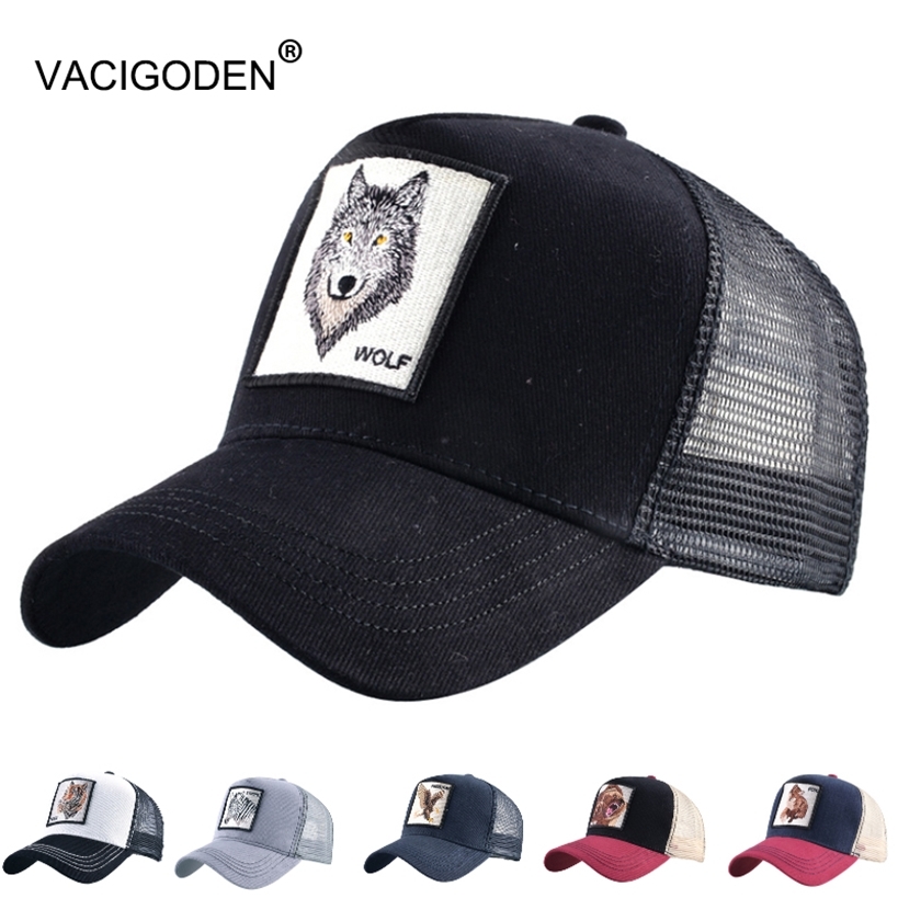 VACIGODEN Animal Embroidered Mesh Baseball Cap Wolf Hip Hop Trucker Hat Tiger Men Women Breathable Streetwear Gorra 220113, N-red-blue
VACIGODEN Animal Embroidered Mesh Baseball Cap Wolf Hip Hop Trucker Hat Tiger Men Women Breathable Streetwear Gorra 220113, N-red-blue