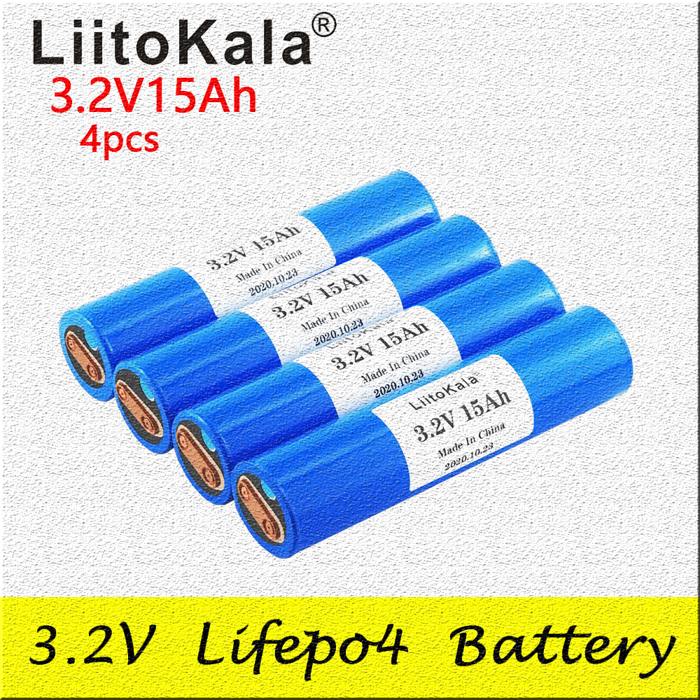 4pcs LiitoKala 33140 3.2v 15Ah lifepo4 lithium batteries Cells for diy 12v 24v e bike e-scooter power tools Battery pac
4pcs LiitoKala 33140 3.2v 15Ah lifepo4 lithium batteries Cells for diy 12v 24v e bike e-scooter power tools Battery pac