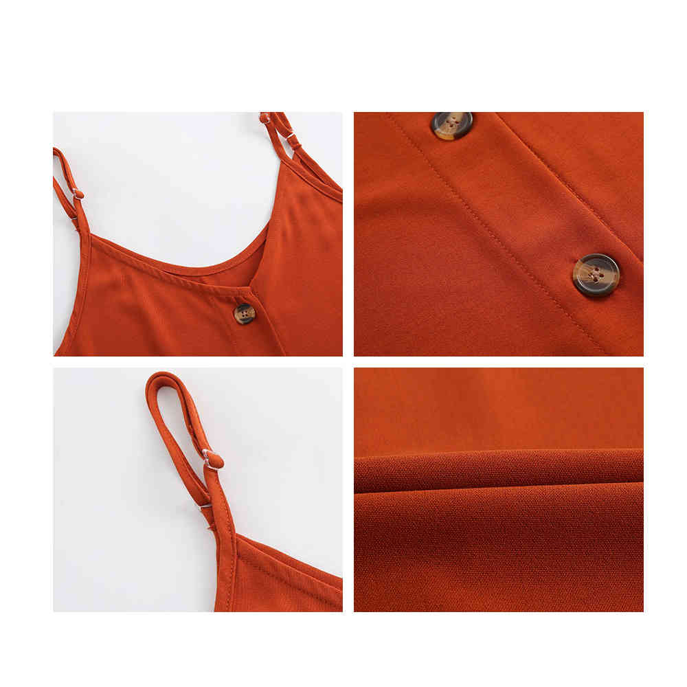 Women Casual V Neck Button Fly Camis Female Boho Style Print Vest Plus Size 3XL T Shirt Summer Beach Loose Tank Tops 210428