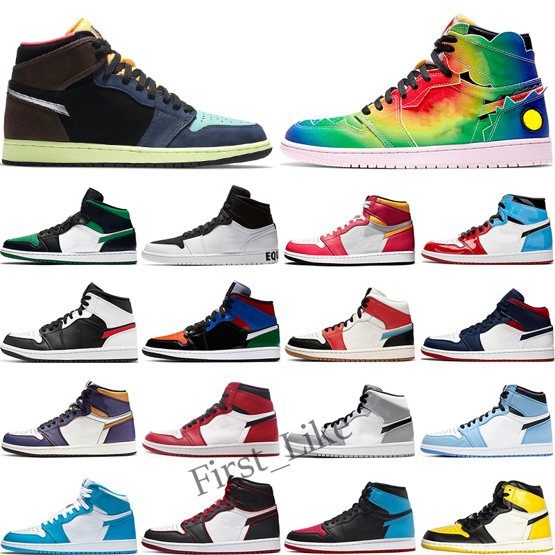Jumpm 1 1s Mens OG Basket ball Shoes Obsidian UNC Hyper Royal University Blue Lucky Green Twist Women Sneakers Trainers Size 36-46
Jumpm 1 1s Mens OG Basket ball Shoes Obsidian UNC Hyper Royal University Blue Lucky Green Twist Women Sneakers Trainers Size 36-46
