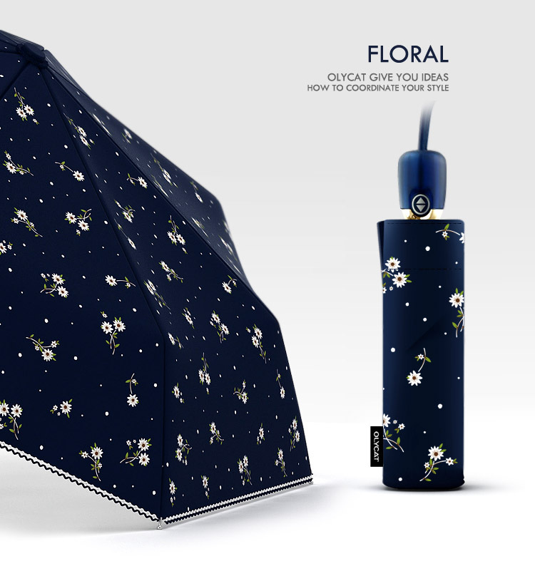 Women's Umbrellas Automatic Anti UV Flowers Brand Umbrella Rain Women Olycat Parasol Female Folding Umbrella Windproof
