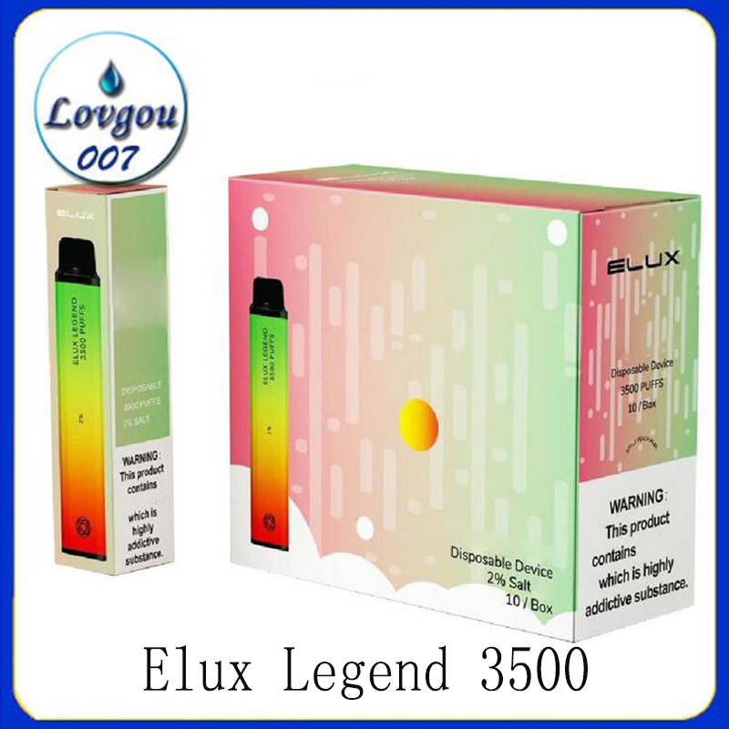 Elux Legend Disposable E cigarettes 3500 Puffs Vape Pen 1500mAh Battery Vaporizer Stick Vapor Kit 2% 10ml Pre Filled Cartridge
Elux Legend Disposable E cigarettes 3500 Puffs Vape Pen 1500mAh Battery Vaporizer Stick Vapor Kit 2% 10ml Pre Filled Cartridge