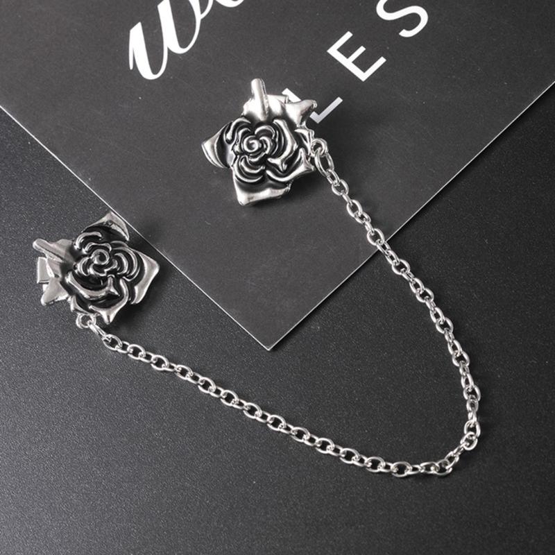 Pins, Brooches Fashion Couple Flower Brooch Vintage Silver Color Rose Clothes Pins Shawl Collar Chain Tassel Badge Pin Jewelry
Pins, Brooches Fashion Couple Flower Brooch Vintage Silver Color Rose Clothes Pins Shawl Collar Chain Tassel Badge Pin Jewelry