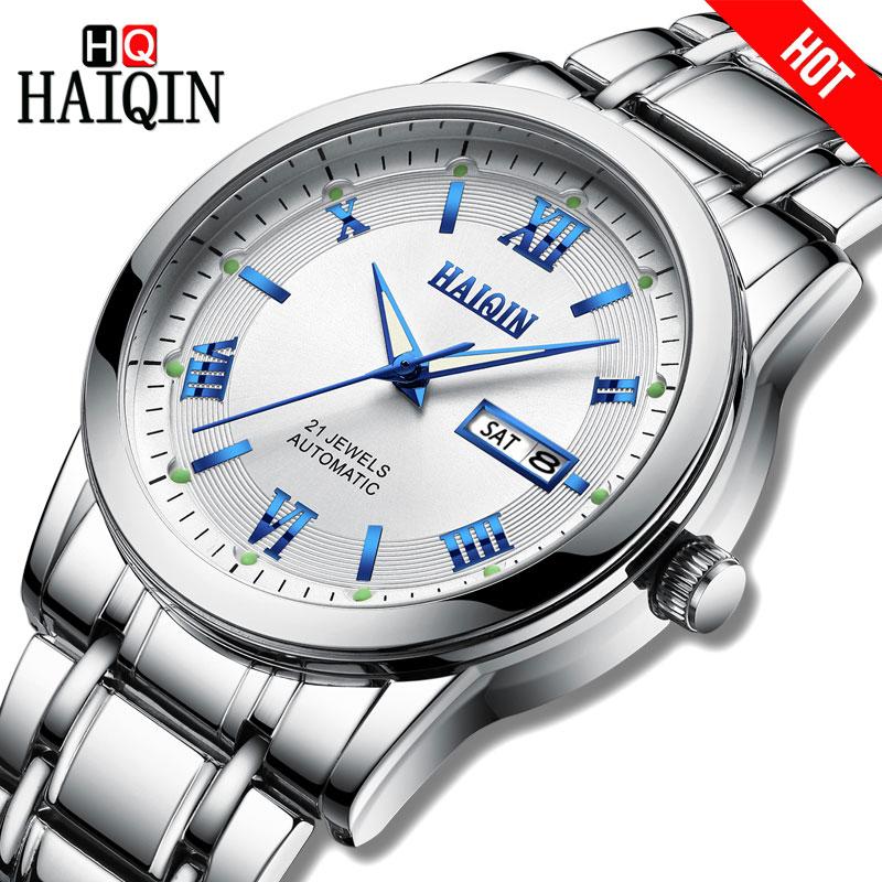 Wristwatches HAIQIN Men's Watches Luxury Fashion 2021 Top Brand Machinery / Automatic Waterproof Sports Watch Men Stainless Steel Clock, Slivery;brown
Wristwatches HAIQIN Men's Watches Luxury Fashion 2021 Top Brand Machinery / Automatic Waterproof Sports Watch Men Stainless Steel Clock, Slivery;brown