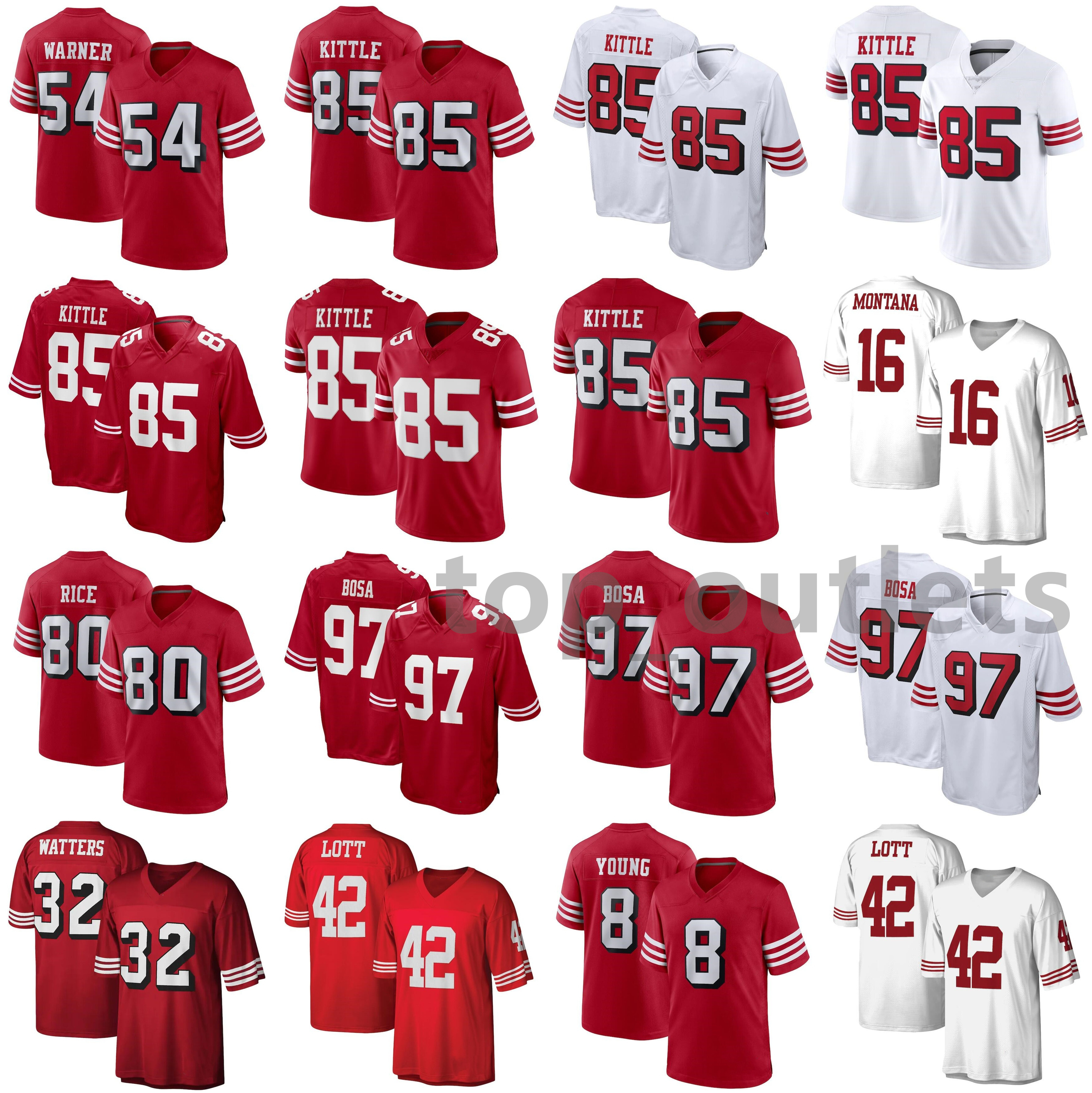 2021 San Francisco 49ers American Football Jerseys Fred 54 Warner Jersey George 85 Kittle Jerry 80 Rice Joe 16 Montana Nick 97 Bosa Ricky 32 Watters Stitched, As photo
2021 San Francisco 49ers American Football Jerseys Fred 54 Warner Jersey George 85 Kittle Jerry 80 Rice Joe 16 Montana Nick 97 Bosa Ricky 32 Watters Stitched, As photo