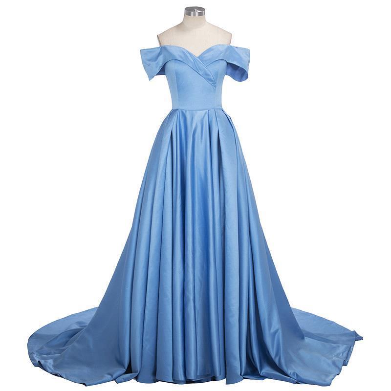 Hot Selling Split Prom Dresses 20222 A Line Off Shoulder Ruffles Long Evening Gowns Robe de soriee custom Made BA6777