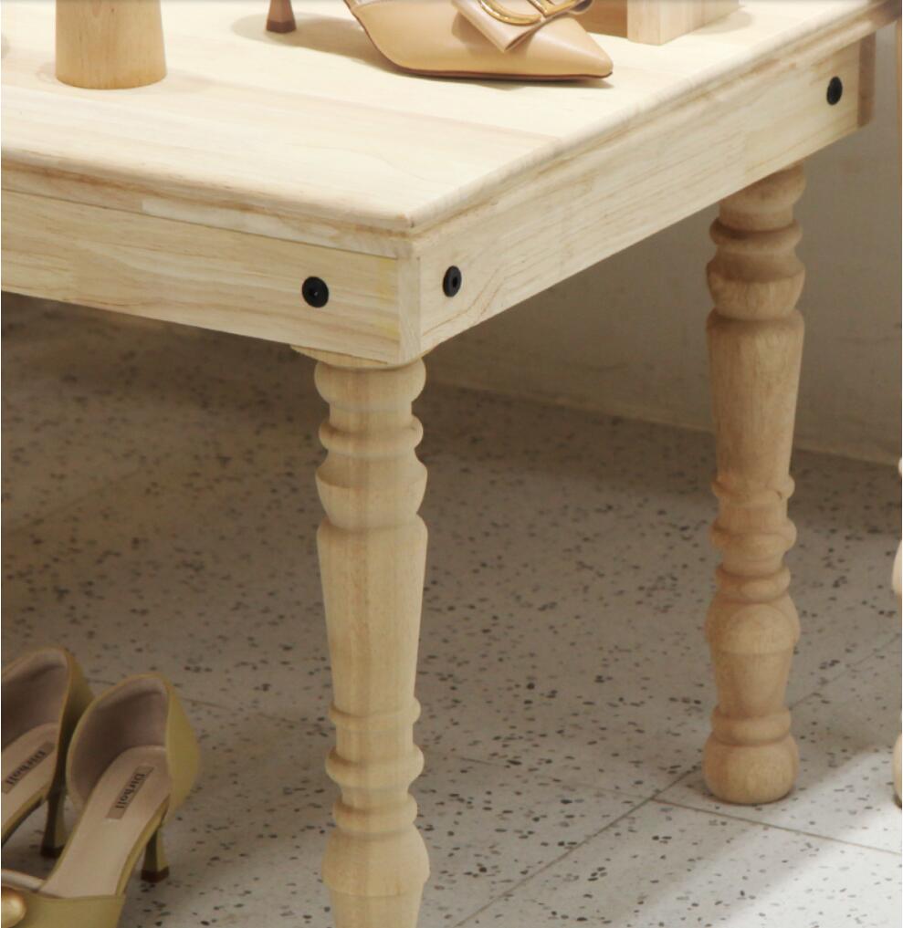 Clothing store display rack Storage Holders women's cloth show table water tables solid wood high and low booth decoration