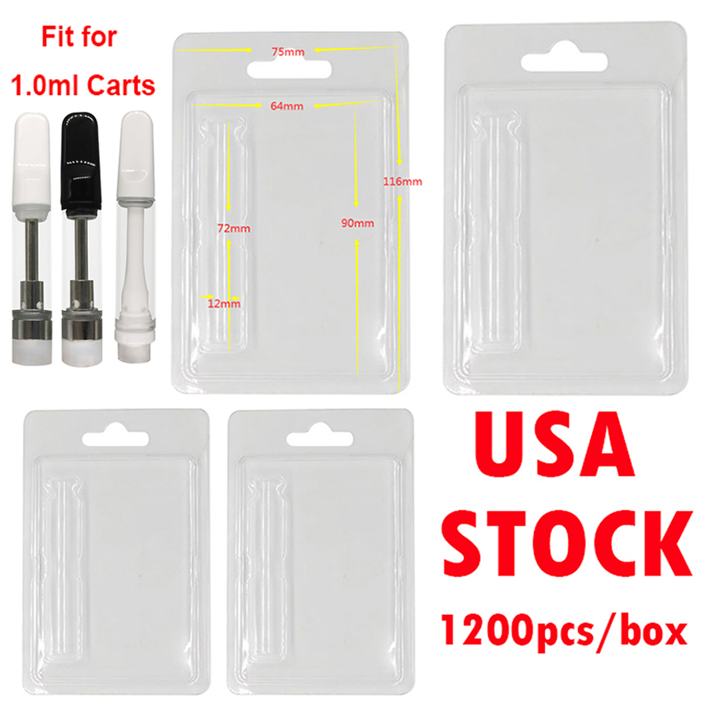 Vape Cartridges Blister Pack Packaging USA Stock Clear Case 1ML 0.8ml Carts Atomizers Packaging Plastic Hanger Clam shell Customized Cards E-cigarette 1200pcs/box
Vape Cartridges Blister Pack Packaging USA Stock Clear Case 1ML 0.8ml Carts Atomizers Packaging Plastic Hanger Clam shell Customized Cards E-cigarette 1200pcs/box