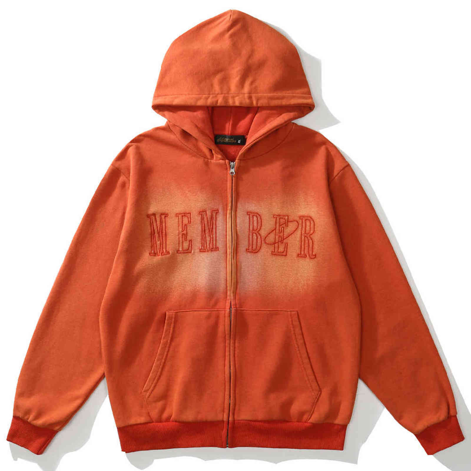 Men Women Hoodie Sweatshirt Hip Hop Streetwear letter embroidery Pullover Harajuku Cotton Casual Washed Hooded Hoodie 211104wtt