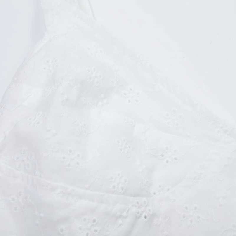 Summer dress women sleeveless hollow out white lace mini dress embroidery casual female cute sundress korean dress vestidos 210630