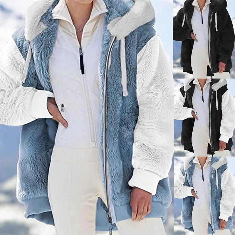 Women's Hoodies & Sweatshirts S-5xl 15 Color Autumn And Winter Style Loose Plush Stitching Hooded Cardigan Casual Fashion Sweater Coat, 08
Women's Hoodies & Sweatshirts S-5xl 15 Color Autumn And Winter Style Loose Plush Stitching Hooded Cardigan Casual Fashion Sweater Coat, 08