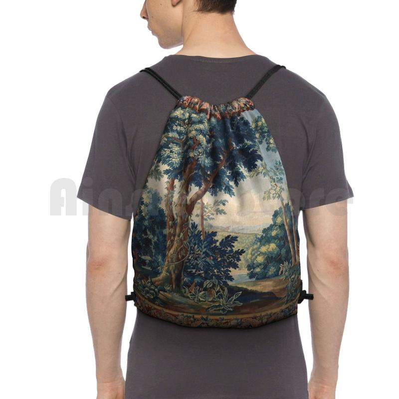 Backpack Greenery , Trees In Woodland Landscape Antique Flemish Tapestry Drawstring Bags Gym Bag Waterproof Beauty
Backpack Greenery , Trees In Woodland Landscape Antique Flemish Tapestry Drawstring Bags Gym Bag Waterproof Beauty